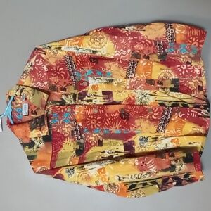 Chico's Multi Colored/Patterned Full Button Jacket Size 1 (Chico's Sizing)